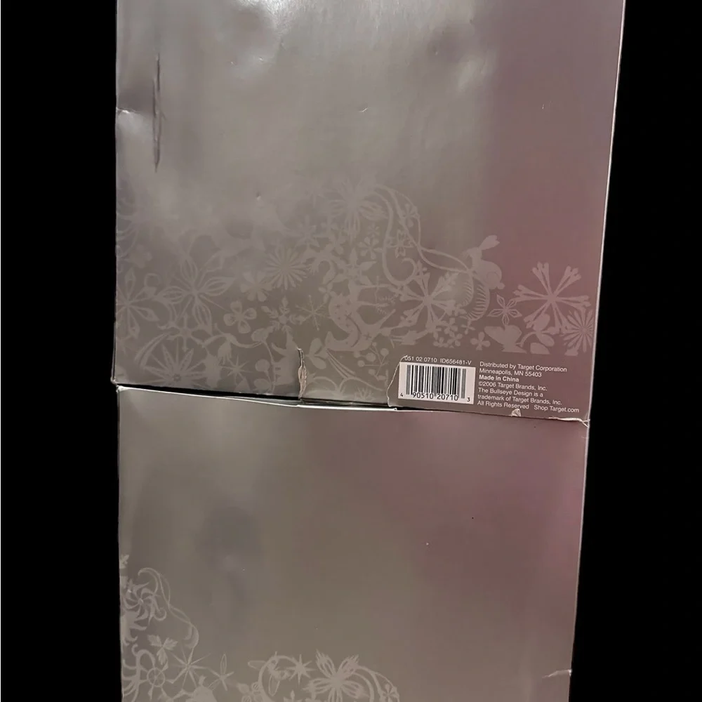 Christmas ornaments TARGET 2006 WHITE GLITTER SNOWFLAKE Glass 2 Boxes